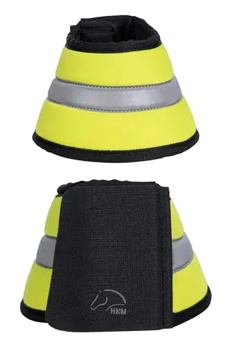 HKM Reflective Hufglocken Neon Gelb Warmblut