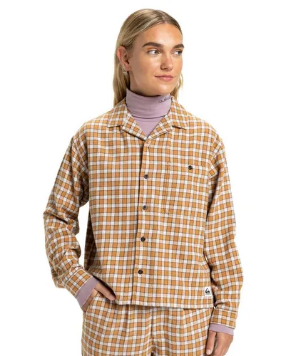 Quiksilver Langarmhemd Penarek in Braun M - Stylisches Langarmhemd aus 100% Baumwolle in Chocolate Brown, ideal für lässige Looks und bequem in der Maschinenwäsche.