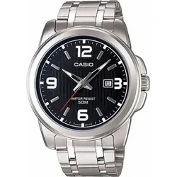 Herren Uhr Casio MTP-1314D-1ADF - Schwarz/Dunkelblau/Silber