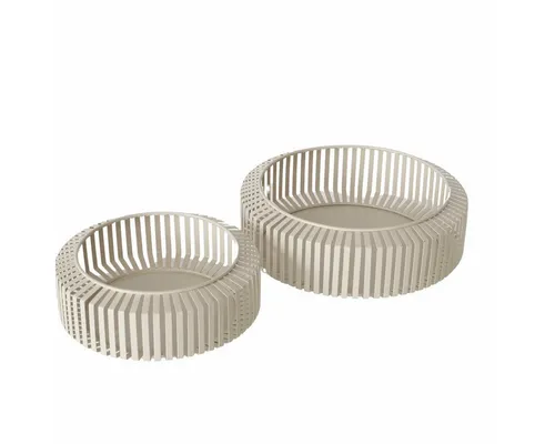 BOLTZE GRUPPE GmbH Obstschale aus Metall in beige von BOLTZE