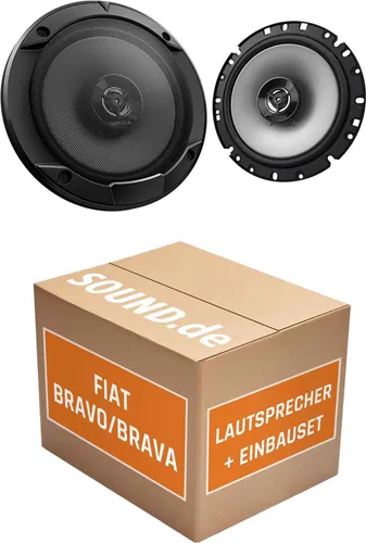 Kenwood S1766 Lautsprecher Einbaupaket für Fiat Bravo Typ 198 - Komplettset für den Lautsprecheraustausch in Ihrem Fiat Bravo (2007-2014): 16 cm Koaxiallautsprecher mit einfachem Einbauzubehör. Genießen Sie verbesserten Klang und einfache Handhabung.