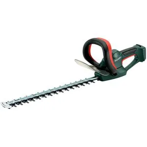 Metabo AHS 18-65 V Akku Heckenschere - Heckenschere mit 65 cm Klingenlänge und 18 V Akku-Antrieb, ideal für kabelloses Schneiden von Hecken und Sträuchern.