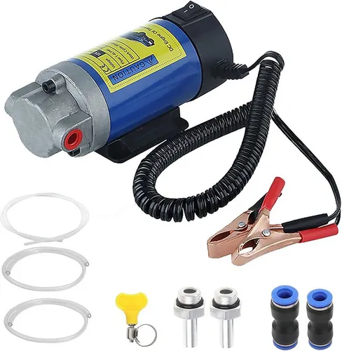 GARRYFIZH 12V Ölabsaugpumpe mit 100W Leistung - Effiziente 12V Ölabsaugpumpe mit 4L/Min Fördermenge. Ideal für den Einsatz in Werkstätten und Landwirtschaft. Ausgestattet mit flexiblen Schläuchen für einfache Handhabung und vielseitige Anwendungen.
