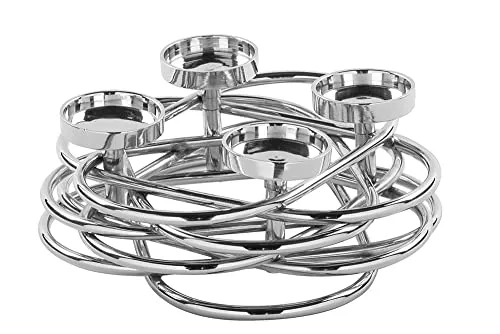 Fink Deko Kranz DUPLEX Aluminium vernickelt