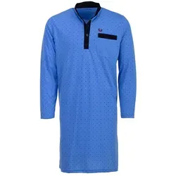 Henry Terre Nachthemd Nachthemd Langarm - Stehkragen mit Punkten