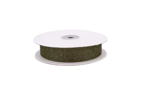 Creativery Geschenkband, Glitzerband 25mm x 32m Rolle Schwarz / Gold