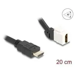 - Keystone Modul Kabel HDMI Stecker zu Buchse 45 gewinkelt 8K 60 Hz 20 cm s 90319