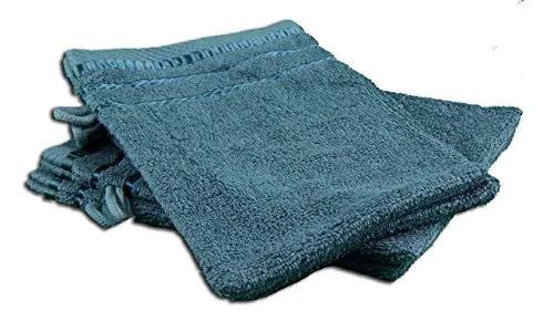 Gözze - Waschhandschuh-Set, 4er-Set, Berlin, 100% Baumwolle, 17 x 24 cm - Petrol