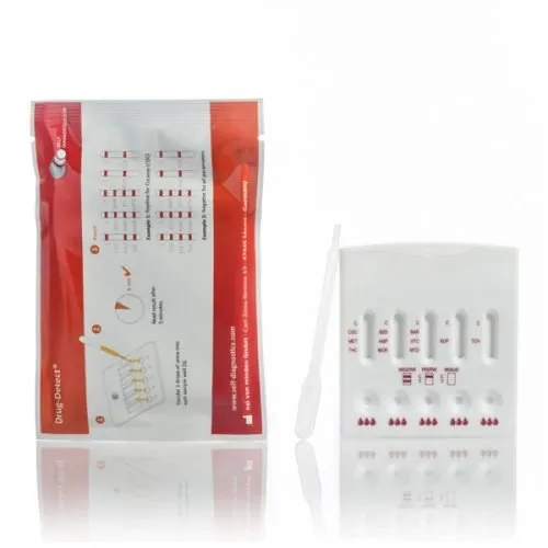 self-diagnostics Drogenschnelltest Multi 6 TG - Drogentest für 6 Drogenarten: Amphetamin, Benzodiazepine, Kokain, Ecstasy, Opiate/Morphin & THC. Schnelle Ergebnisse in nur 5 Minuten - ideal für Zuhause oder Arbeitsplatz.