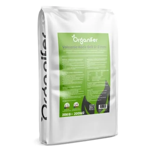 Lavagrieß Aus Eifeler Urgestein (20Kg - 200M2) - Lavakörner - Lavamehl - Bodenverbesserer - Lavamehl - Mit Silizium - Grobes Lavamehl 0-2Mm - Organifer