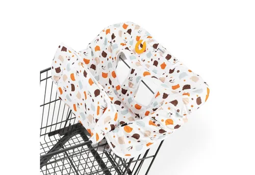 Navaris 2in1 Einkaufswagenschutz und Hochstuhl-Abdeckung - Hochstühle: Hygienischer Schutz für Babys in Einkaufswagen und Hochstühlen, faltbar und mit praktischen Fächern für Snacks und Smartphone.