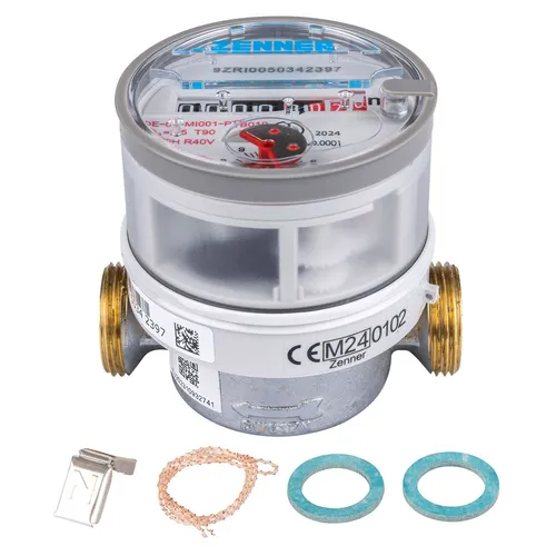 Aufputzzähler ETWD-M Warmwasser Q3 2,5 QN 1,5 DN 15 Baulänge 80 mm 2025