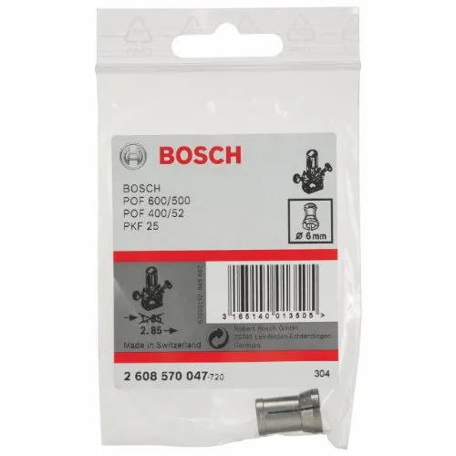 Bosch Professional Zubehör 2608570047 Spannzange ohne Spannmutter 6 mm Blau