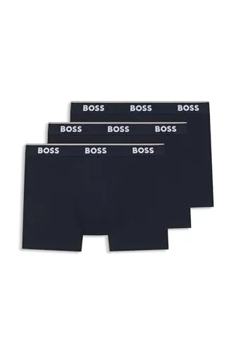 BOSS Herren Boxer Briefs 3er Pack Open Blue 480 XXL - Herren-Boxershorts im 3er Pack aus hochwertigem Cotton Stretch, für höchsten Tragekomfort und perfekte Passform. Nachhaltige BCI Cotton Produktion, maschinenwaschbar bei 40°C.
