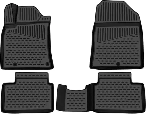Element Passgenaue Premium 3D Gummimatten für Hyundai Ioniq (2016-2024) - Fußmatten mit 100% Allwetterschutz, geruchsneutral und perfekt passend. Hergestellt aus langlebigem, robustem Material, einfach zu reinigen und ideal für jedes Wetter.
