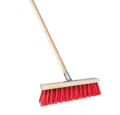 Prima-Online Straßenbesen 30 cm - Effektiver Kehrbesen für Garten und Straße, ausgestattet mit einem 150 cm langen Stiel für komfortables Arbeiten.