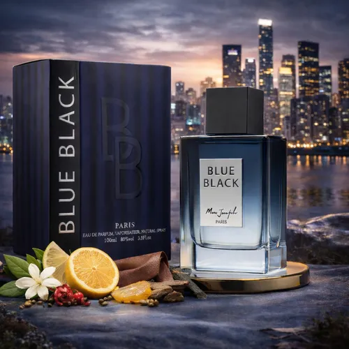 Eau de Parfum Blue Black Luxus Herrenduft Hergestellt in Paris 100 ml