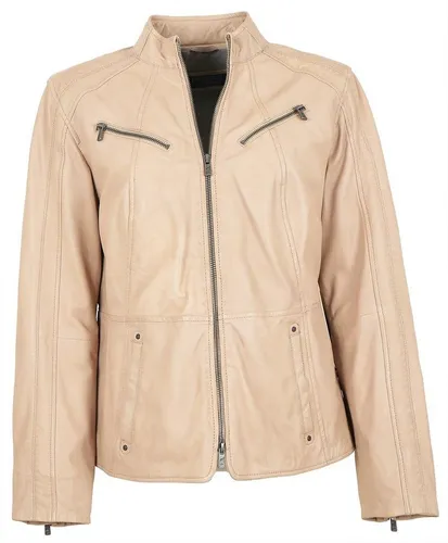 Jilani Lederjacke Brina-2 #JGR Echtleder Lederjacke Oversize Lammnappa sand