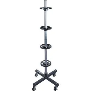 BGS technic Felgenbaum | fahrbar - Reifenzubehör für die fachgerechte Lagerung von Reifen. Kompaktes, fahrbares Design mit 4 Lenkrollen für einfache Handhabung und Platzersparnis in Garage oder Keller.