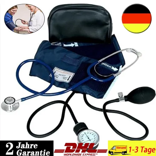 Manueller Blutdruckmessgerät Nylonmanschette Stethoskop & Sphygmomanometer Kit