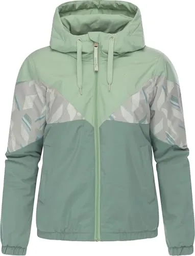 Ragwear Damen Regenjacke wasserdichter gefütterter Windbreaker mit Kapuze Rochele Warm YOUMODO Dusty Green Gr. S