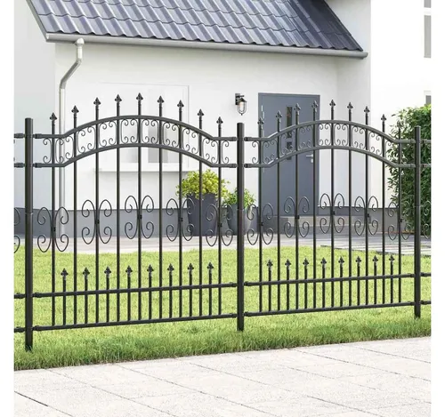 furnicato Gartenzaun Grau 240 x 166 cm aus pulverbeschichtetem Stahl - Moderner Gartenzaun zur stilvollen Abgrenzung deines Außenbereichs. Aus robustem, pulverbeschichtetem Stahl gefertigt, bietet er Langlebigkeit und ansprechendes Design für Gärten und Terrassen.