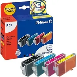 Pelikan P02 Multipack Tintenpatronen, 4 Farben
