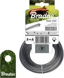 Verstärkter 4-kant Mähfaden RIPPER DUAL für Freischneider Motorsense Ersatzfaden 1,6mm 15m ZRG1615K Bradas 3997