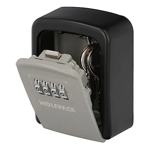 WOLFPACK LINEA PROFESIONAL Schlüsselkasten mit Code, 4 Zahlen, Schlüsselkasten, Straßenschlüssel, Wandschlüssel, Schlüsselkasten Code