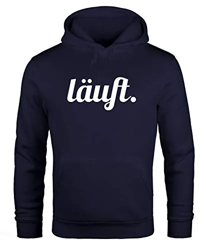 MoonWorks Hoodie Herren läuft Sweatshirt Kapuzenpullover Sweater Männer Navy XL