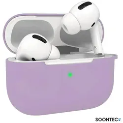 AirPods Pro Hülle Lila SOONTEC Case Silikon Schutzhülle für Apple AirPods Pro - Lila