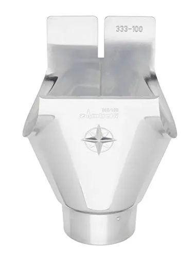 Einhängestutzen 333-er Titanzink für Dachrinnen - Dachrinnen Zubehör aus robustem Titanzink, ideal für verschiedene Rohrdurchmesser (76, 80, 87, 100 mm) und sorgt für eine zuverlässige Wasserableitung.