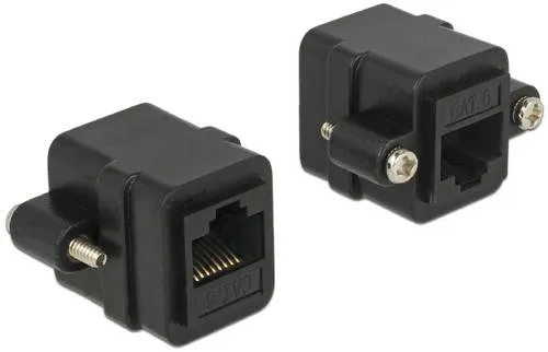 Delock RJ45 Netzwerk Adapter [1x RJ45-Buchse - 1x RJ45-Buchse] Schwarz