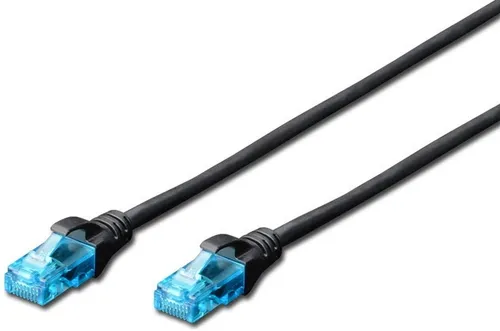 DIGITUS Patchkabel Premium Kat. 5e U/UTP 0,5 m schwarz