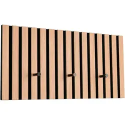 Xora Garderobenpaneel Grace, Schwarz, Eiche Artisan, Textil, Holzwerkstoff, 60x30x7 cm, Aufhängemöglichkeit, Garderobe, Garderobenpaneele, Garderobenpaneele