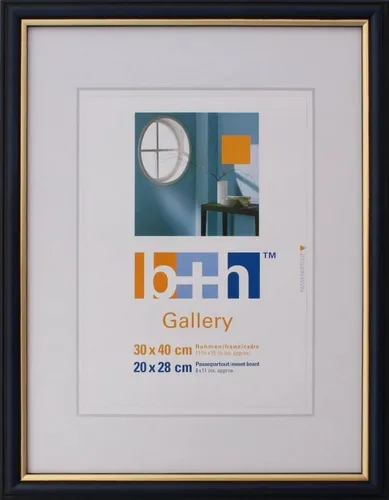 Oslo MasterLine Einzelrahmen - Einzelrahmen aus massivem Holz mit FSC-Zertifizierung, antik wirkendem goldenen Innenrand und einfachem Bildwechsel dank Drehspannfedern – ideal für Portraits und kreative Präsentationen.