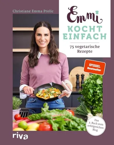Emmi kocht einfach: 75 vegetarische Rezepte - Kochbuch mit 75 alltäglichen, vegetarischen Rezepten – ideal für fleischfreie Genießer. Entdecken Sie kreative Inspirationen vom beliebten Blog emmikochteinfach.de.