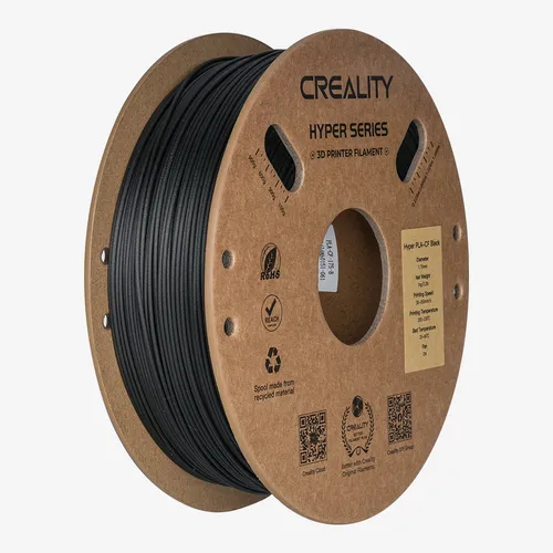 Creality Hyper PLA-CF Lila, 1.75mm, 1 kg - Hochgeschwindigkeits-Filament für 3D-Druck, ideal für Prototypen. Kohlenfaserverstärkt für höhere Festigkeit und präzise Geometrien. Kompatibel mit den meisten FDM-Druckern.