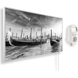 KÖNIGHAUS Panorama Infrarotheizung 1200W - Aussicht Venedig - Schwarz