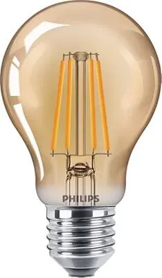 Philips LED Filament A60 Birne 4W E27 - Extra warmweiß 2500K - Energiesparlampe mit 15.000 Stunden Lebensdauer, ideal für gemütliche Beleuchtung in Wohnräumen.