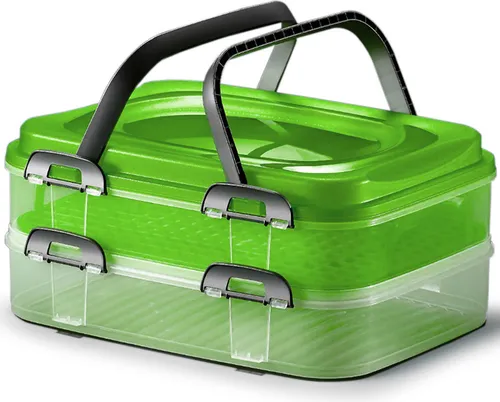 Partycontainer mit Einsatz grün-transparent