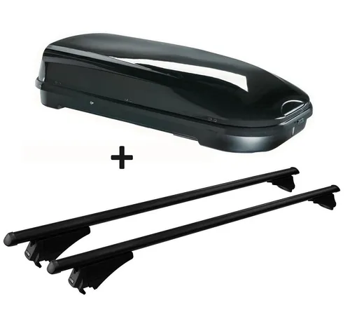 Skibox VDP JUFL580 & Alu-Relingträger Tiger XL Set für Mercedes GLC X253