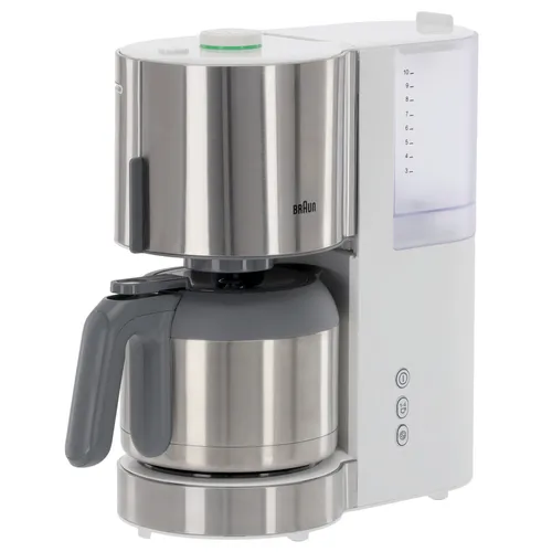 Braun IDCollection Kaffeemaschine KF 5105 WH - Filterkaffeemaschine mit AromaSelect, 10 Tassen Thermoskanne und perfektem Kaffeegenuss