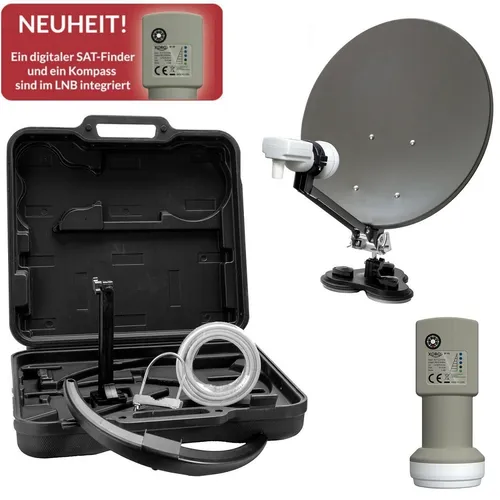 Produktbild XORO MCA 38 Camping Sat-Anlage Set 38cm Satelliten-Antenne, LNB mit SAT-Finder