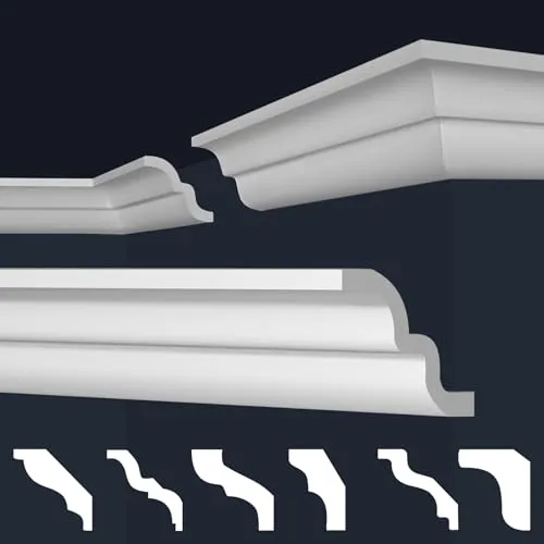 MARBET DESIGN Stuckleisten XPS Styropor weiß in weiß von Marbet Design