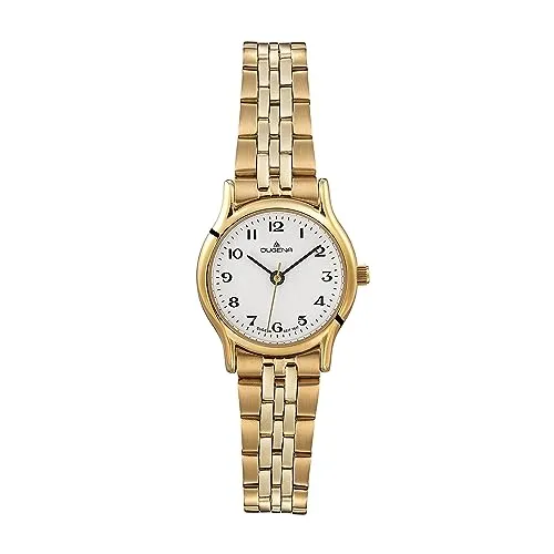 Dugena 4461112 Damen Armbanduhr - Elegante Quarz-Armbanduhr für Damen in Vintage-Gold mit robustem Edelstahlarmband und kratzfestem Mineralglas. Perfekt für jeden Anlass!