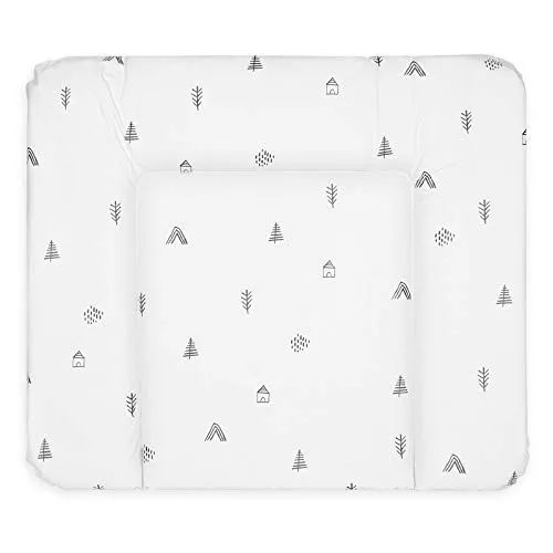 Bonky Wickelauflage 70 x 85 cm - Abwaschbare Baby Wickeltischauflage in Weiß - Wickelauflagen - Die Bonky Wickelauflage bietet ein weiches, anti-allergisches Material, das die empfindliche Babyhaut schützt und ist abwaschbar für unkomplizierte Reinigung.