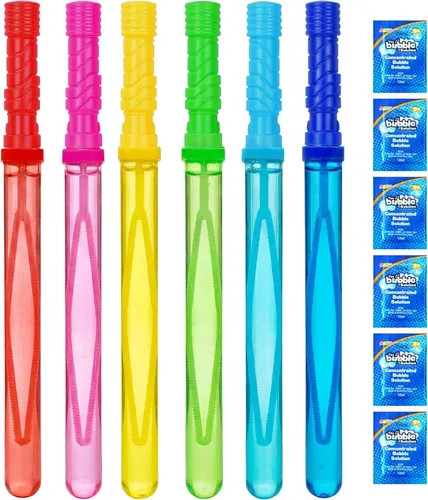 JOYIN Seifenblasenstäbe 6 Farben 14,6 Zoll 6 Stück von Joyin