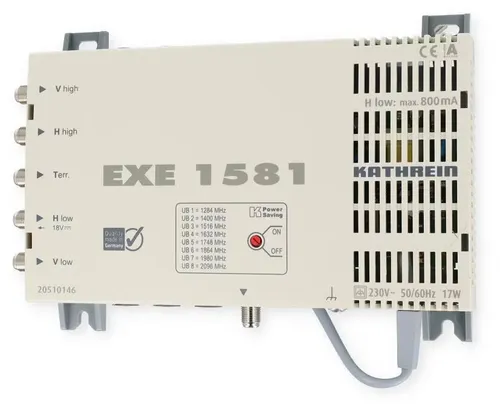 Kathrein EXE 1581 Multischalter 20510146 - Multischalter für bis zu 8 Teilnehmer, sorgt für optimale Signalverteilung und hohe Bildqualität in Ihrem Zuhause.
