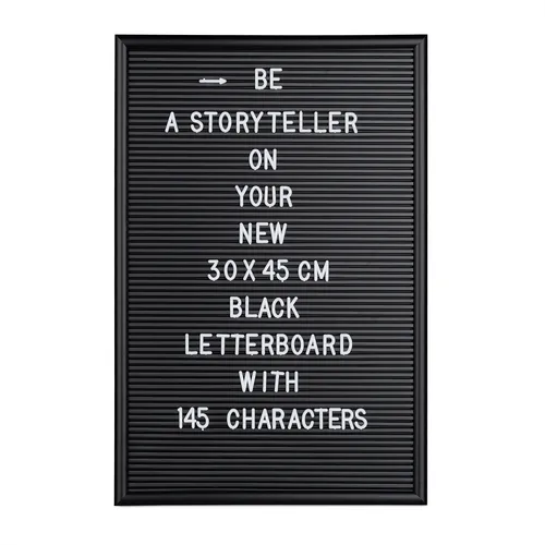 Letterboard 30x45 Buchstabenbrett Buchstaben Tafel Deko Rillentafel Stecktafel